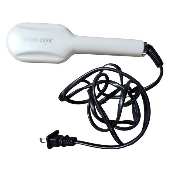 Eva NYC Mini Healthy Heat Thermal Straightening Brush White Travel Tested Cord - Picture 4 of 5